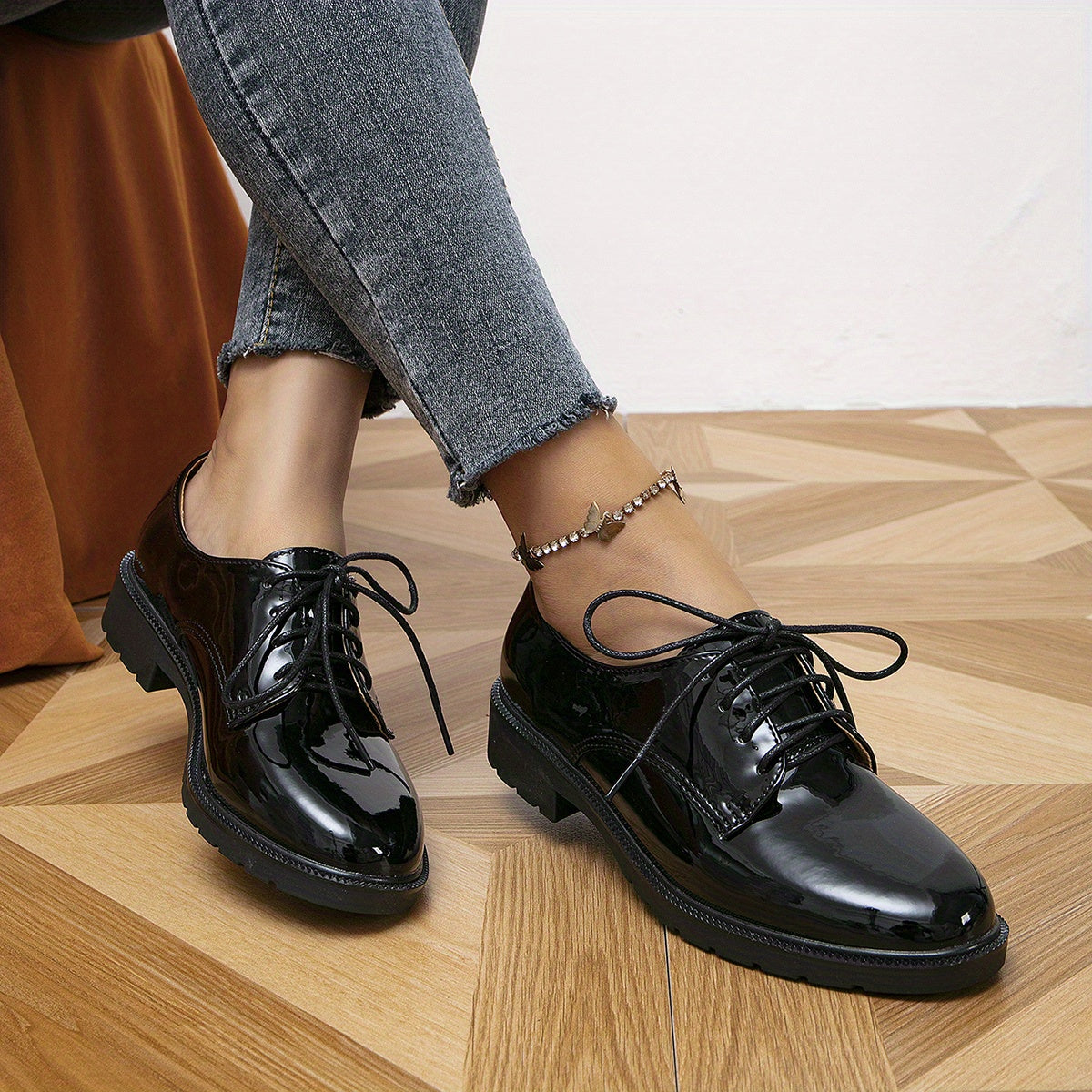 Schwarze Oxford-Schuhe - Lara