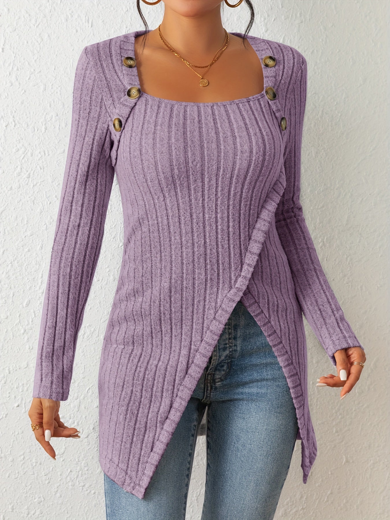 Valerie | Pullover mit asymmetrischem Saum