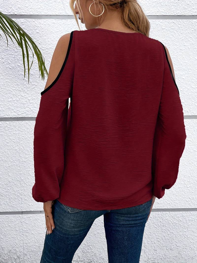 Modisches Langarmshirt mit stylischen Cut-Outs Für Frauen