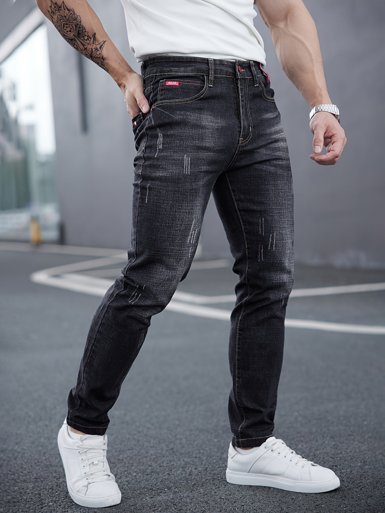 Schwarze Skinny Jeans - Kai