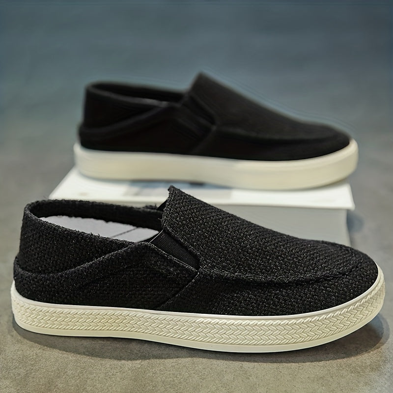 Schwarze Orthopädische Canvas Slip-ons - Milan