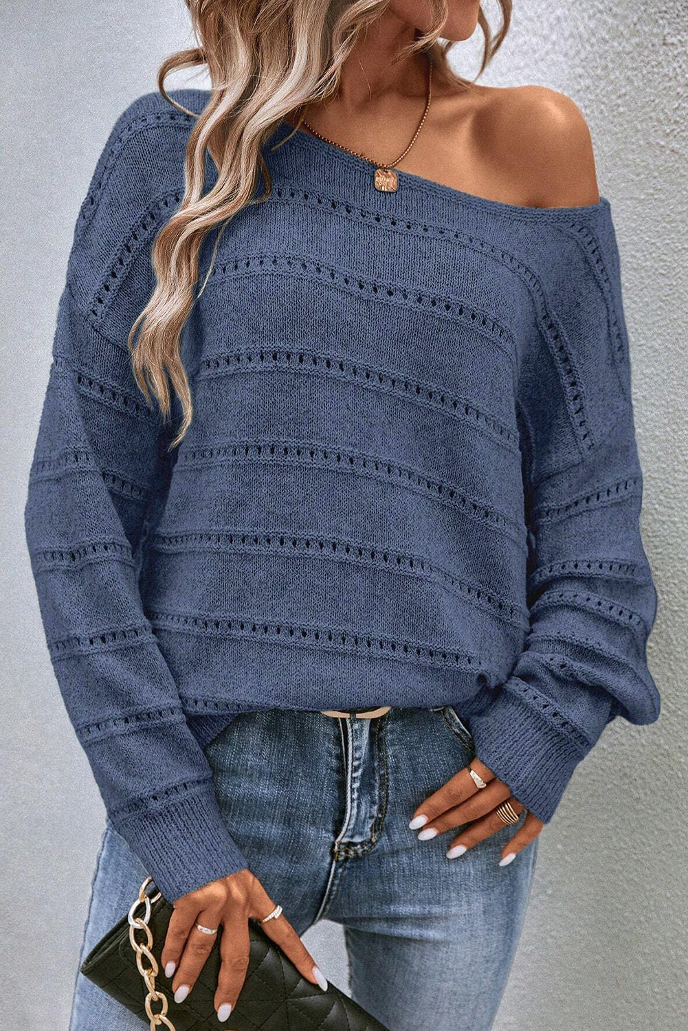 Luxuriöser Strickpullover mit aufwendigen Details Für Frauen