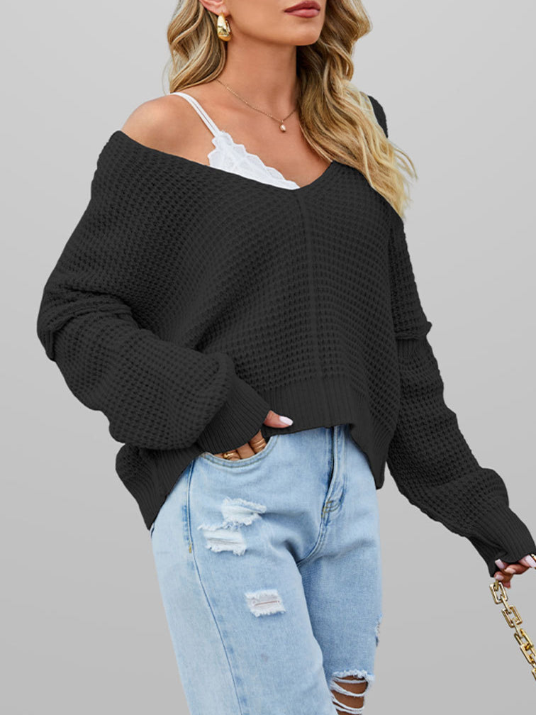 Kuscheliger Off-Shoulder-Strickpullover