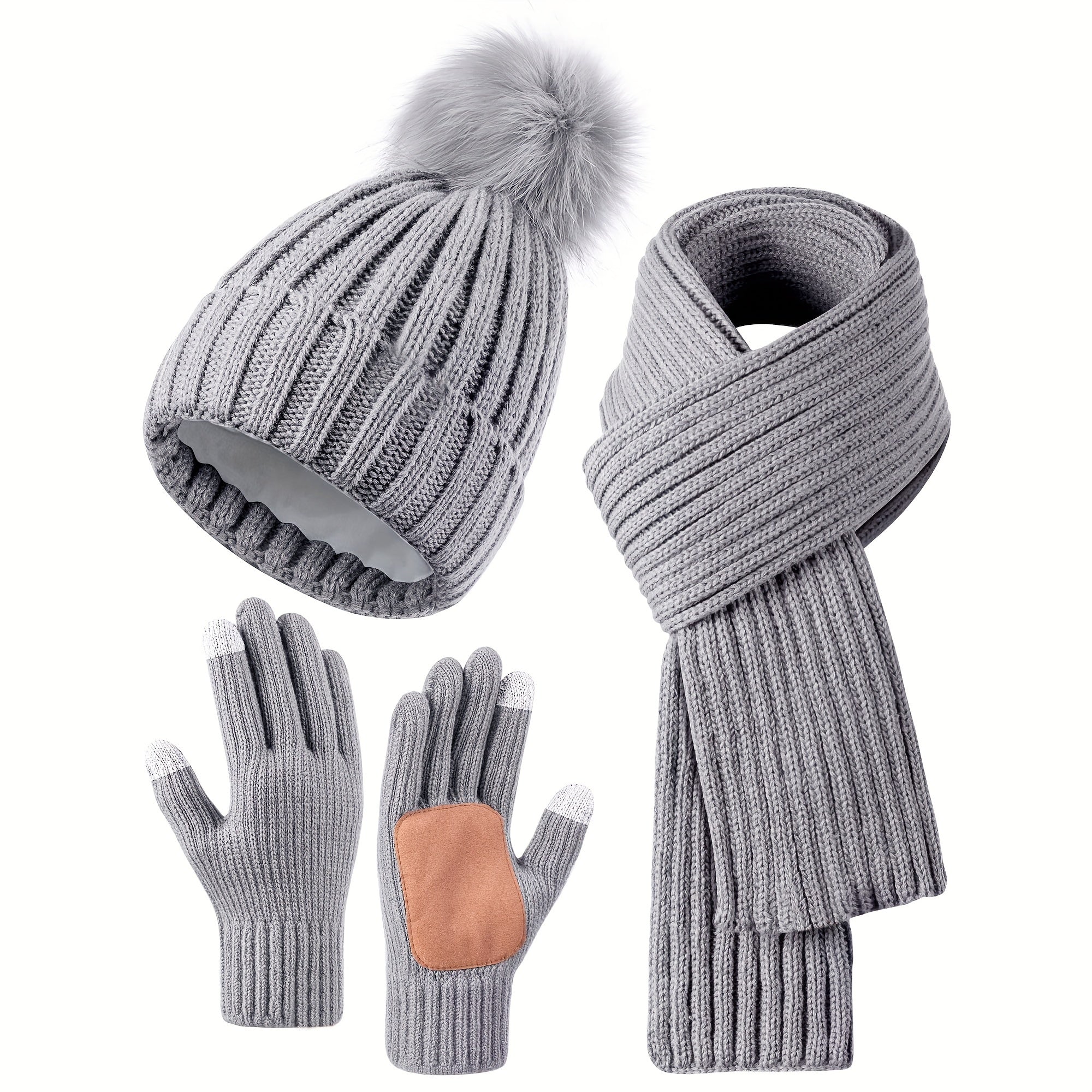 Stylisches 3-Teiliges Winterset Für Chicen Winterkomfort Für Frauen