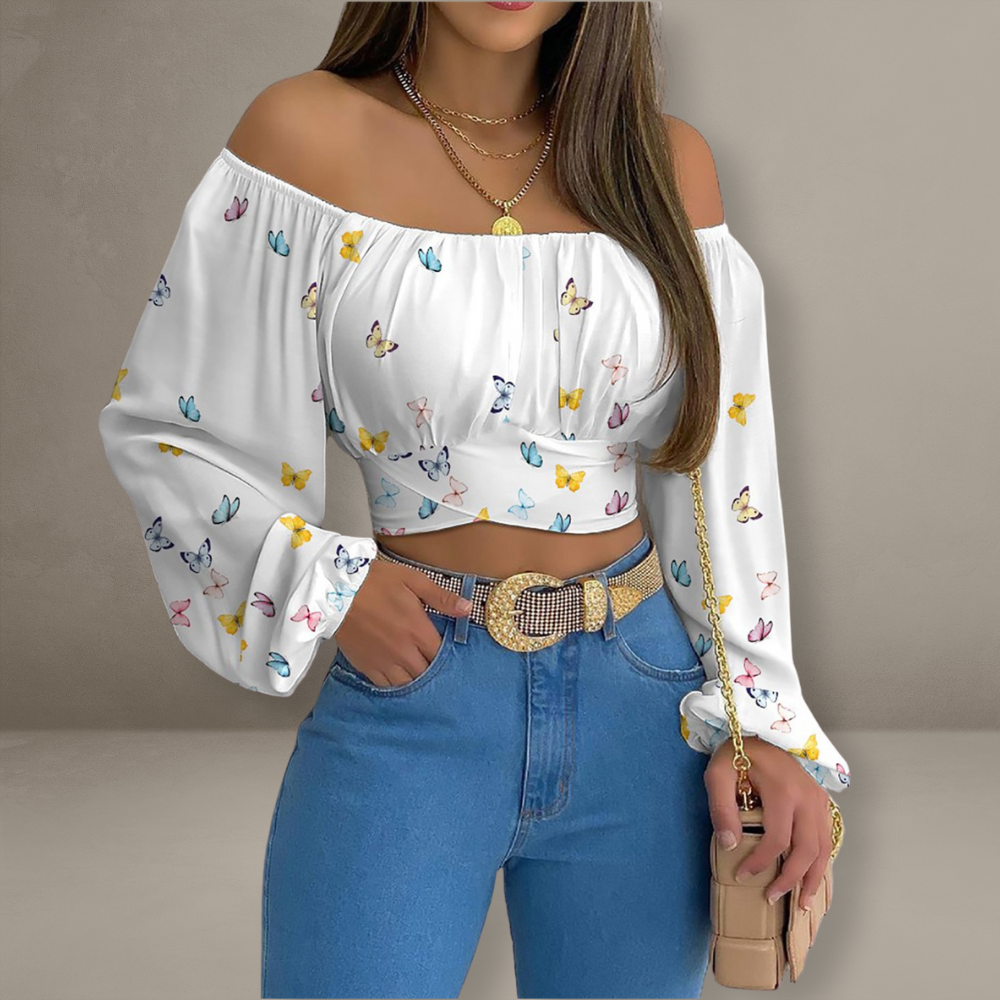 Marlyn - Weiße Off-Shoulder-Top