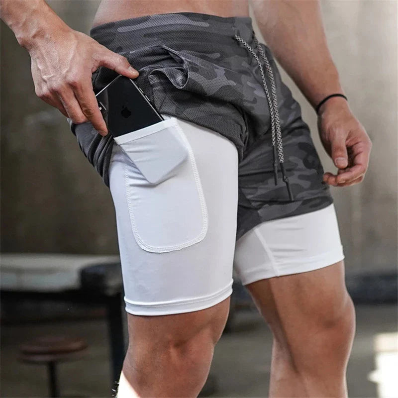 Stuttgart | Laufshorts Herren 2 In 1 Double-deck Quick Dry