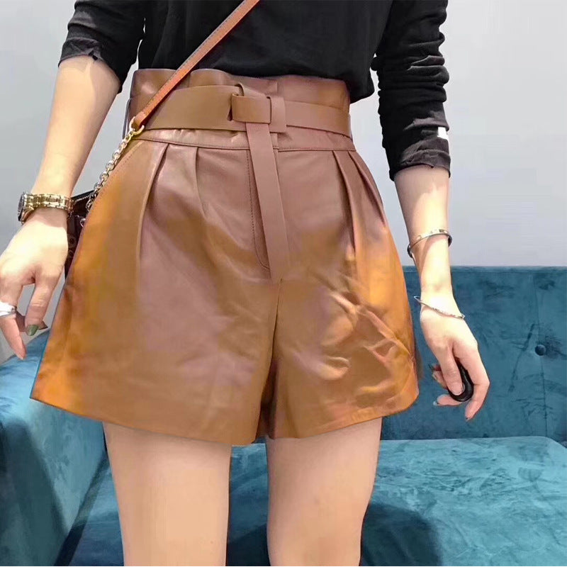 Stuttgart | Trendy Frauen Harajuku Leder Shorts