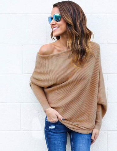 Verführerischer Off-Shoulder Pullover