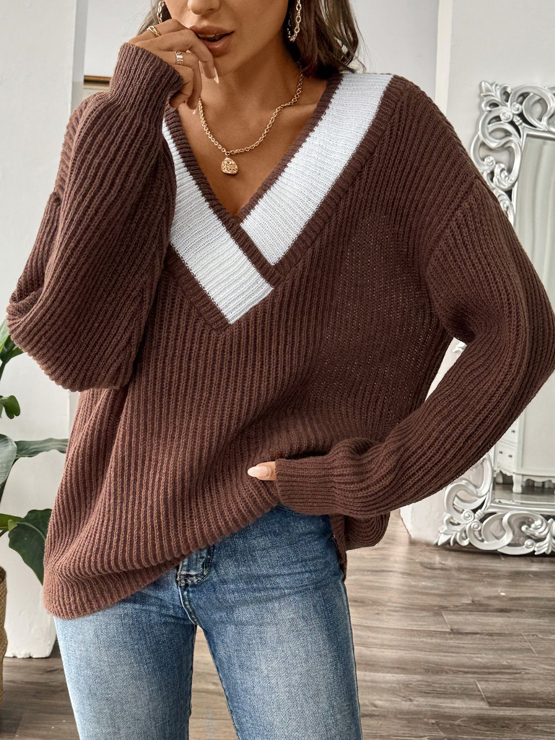 Trendiger und Lässiger Herbstpullover Für Frauen