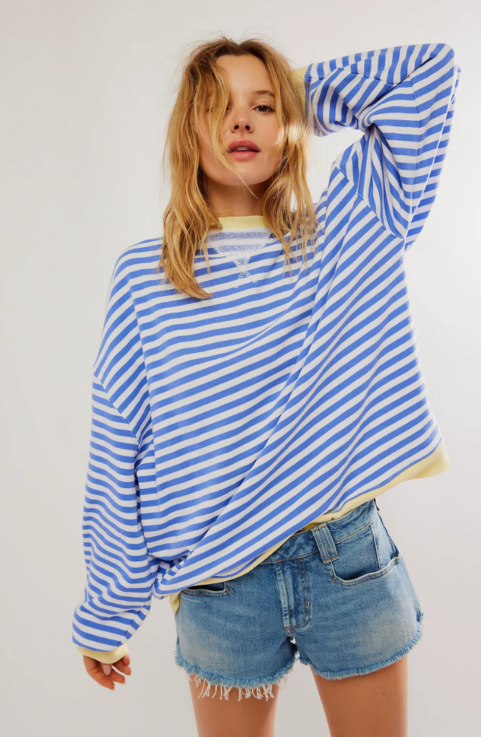 Meike™ - Gestreifter Oversize-Pullover