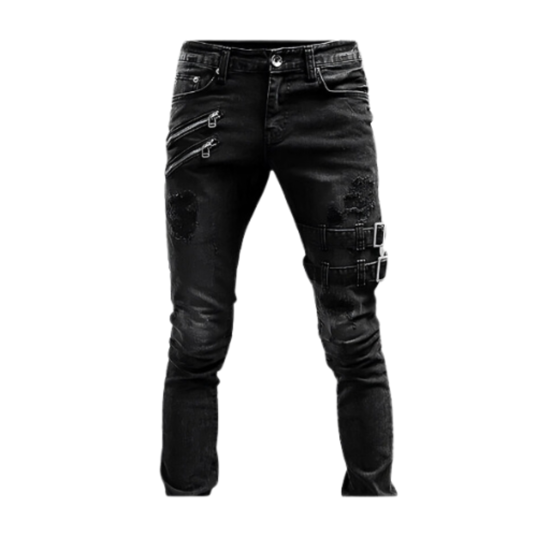 Jeffroimet | Herren Bequeme Jeans | Schlanke Passform