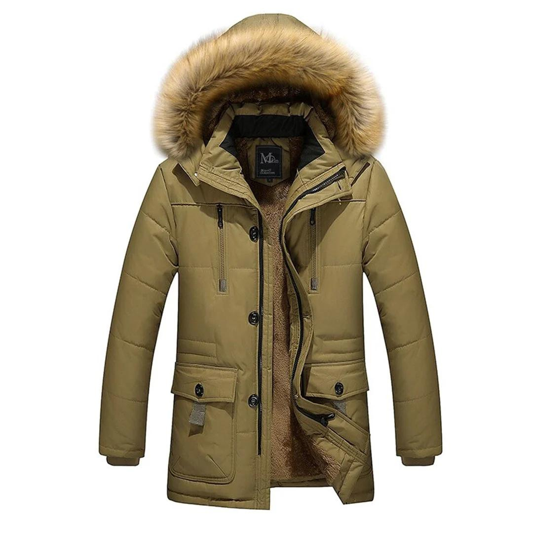 Geron | Herren Winter Warme Kapuze Parka | Lange