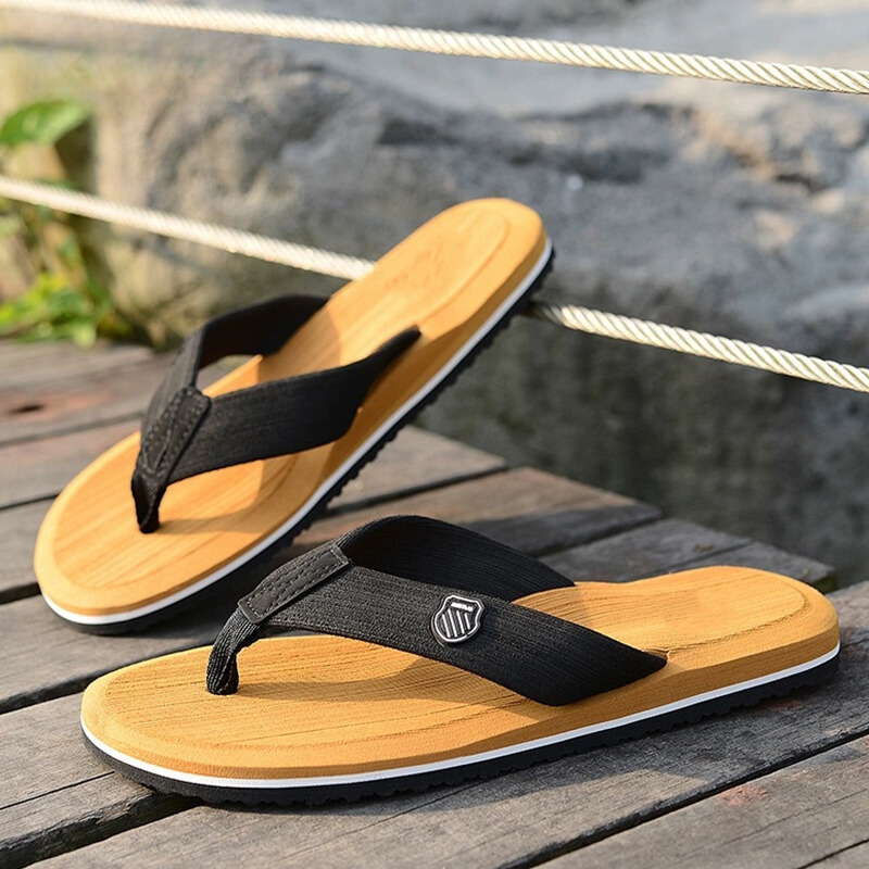 Walnussbraune Orthopädische Flip-Flops - Kai