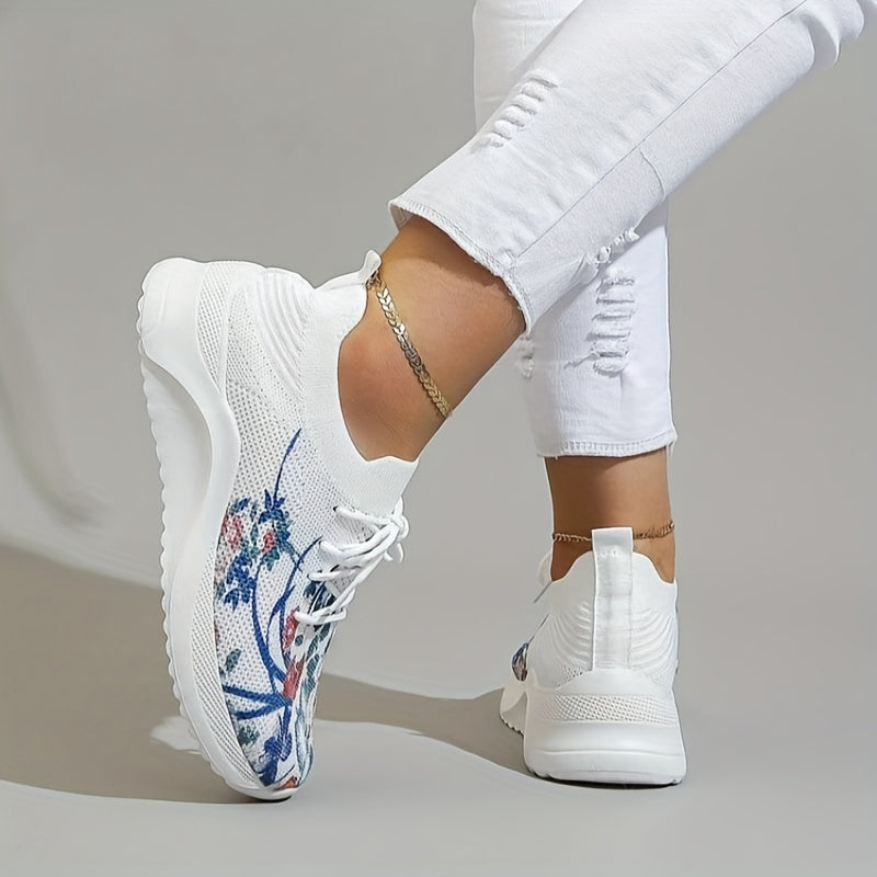 Weiße Blumen Sneakers - Sharyn