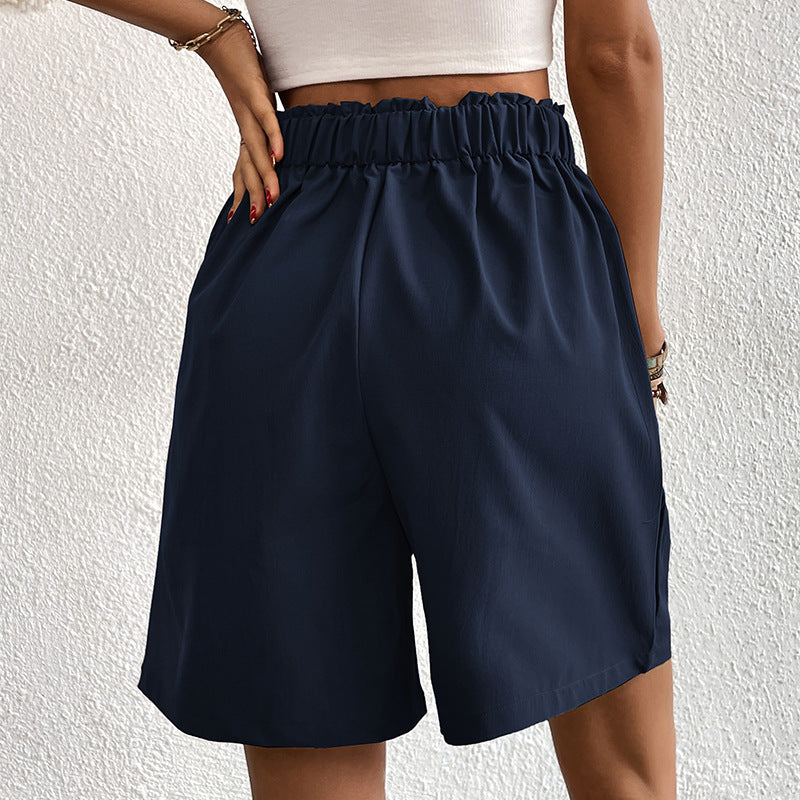 Stuttgart | Freizeit Damen hohe Taille weites Bein Shorts Mode