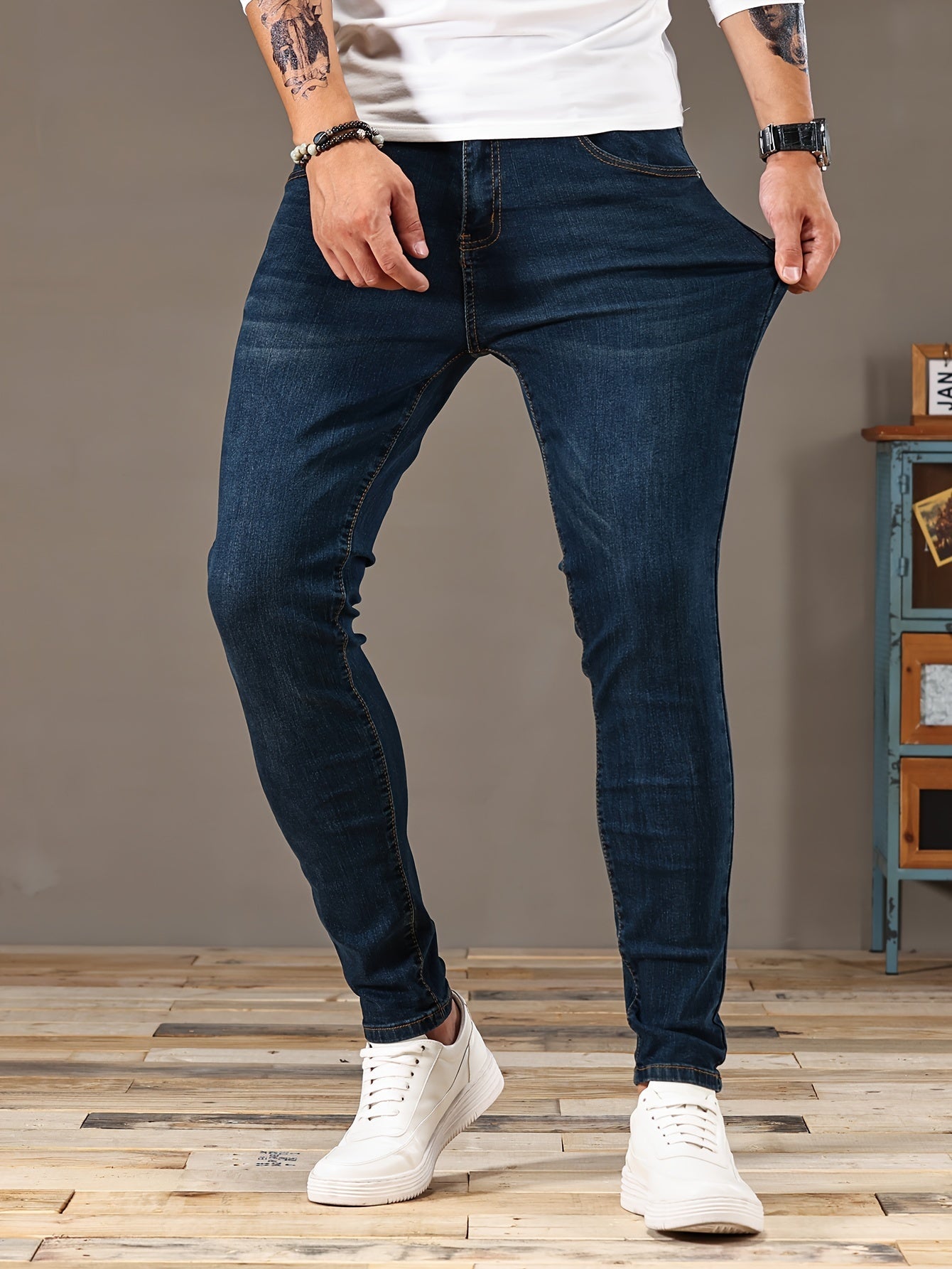 Zerrissene Skinny Jeans Blau - Jack