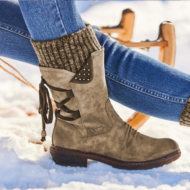 Emberly | Cozy Chic Stiefel mit Strickoberfläche