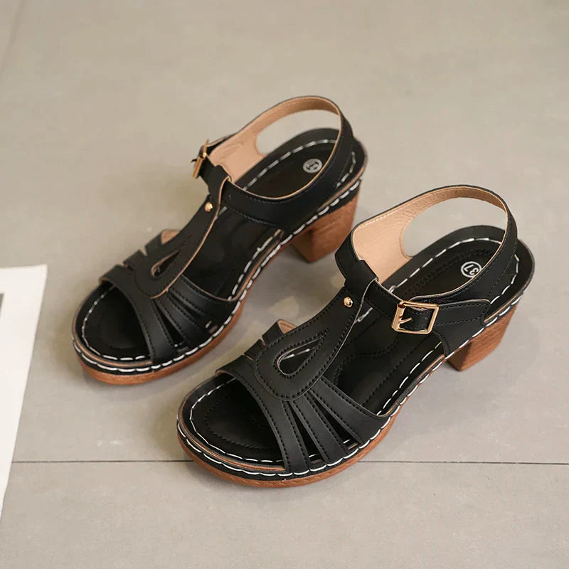 Schwarze Bequeme Sandalen - Louisa