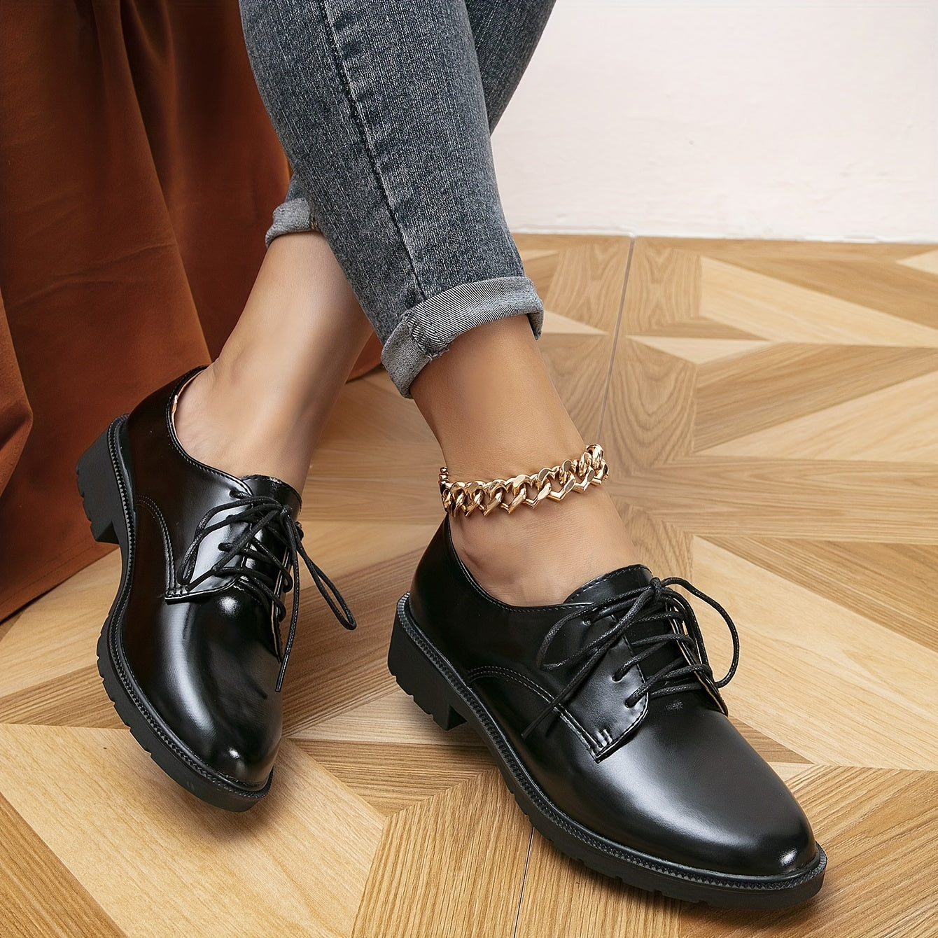 Schwarze Oxford-Schuhe - Lara