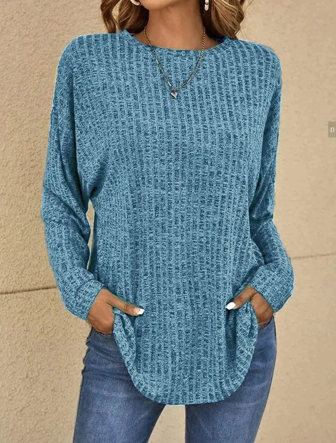 Entspannter Pullover mit Textur