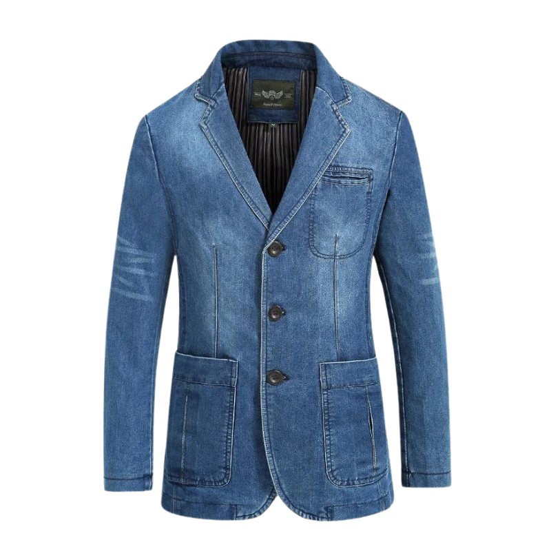 Ervin | Herren Denim Baumwolle Blazerjacke