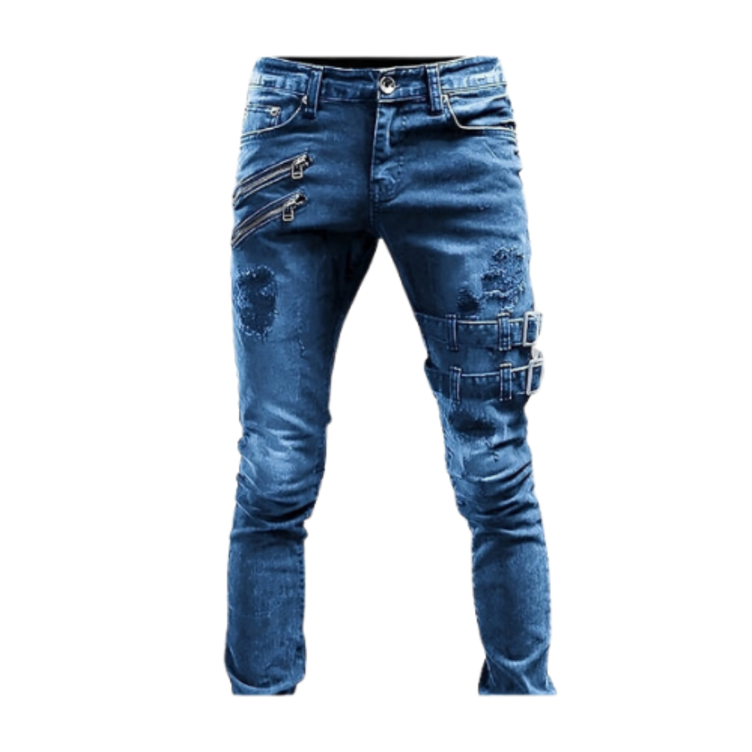 Jeffroimet | Herren Bequeme Jeans | Schlanke Passform