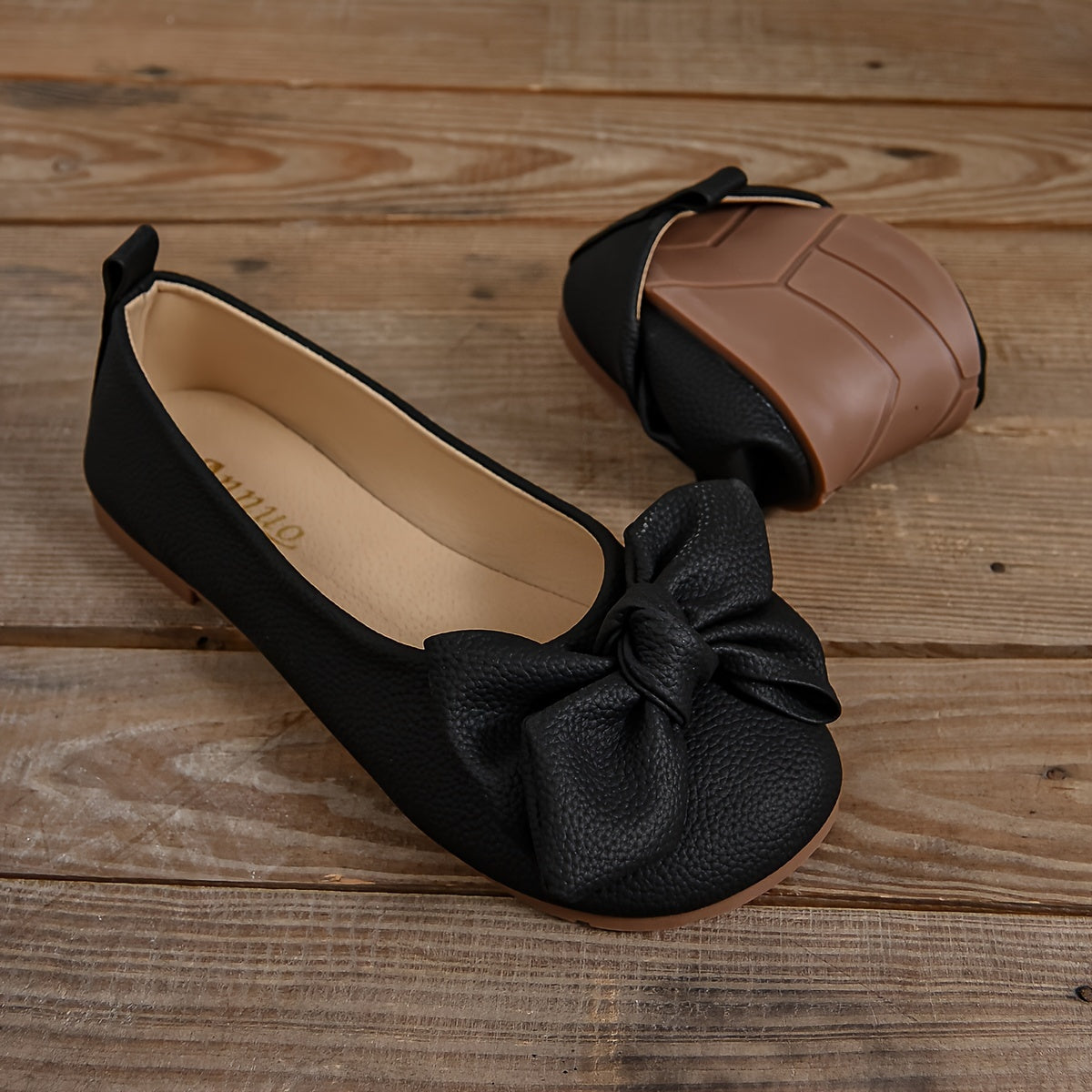 Schwarze Elegante Flats - Ava