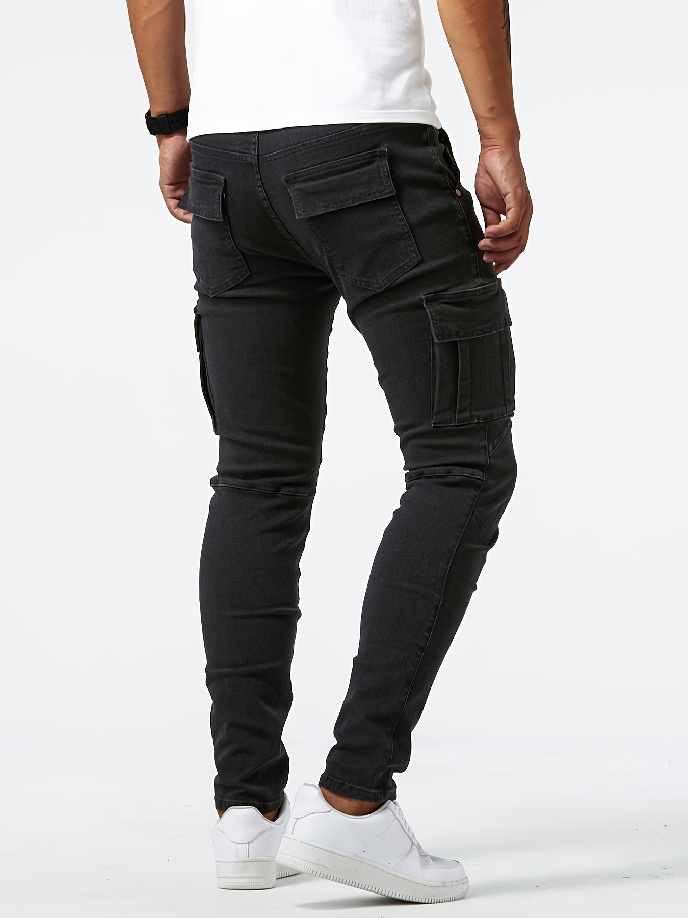 Dunkelgraue Cargo Jeans - Liam