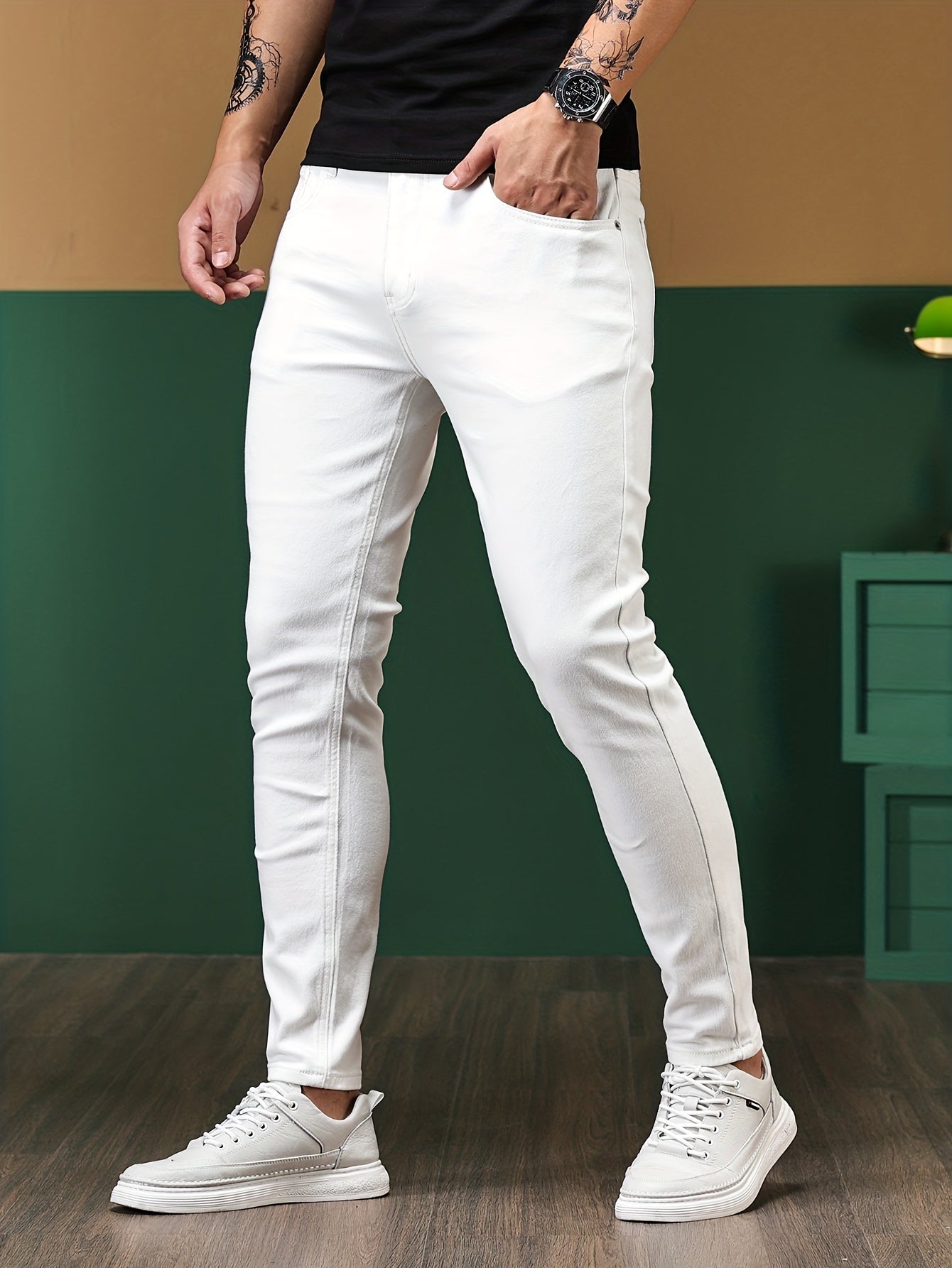 Weiße Slim Fit Jeans - Max