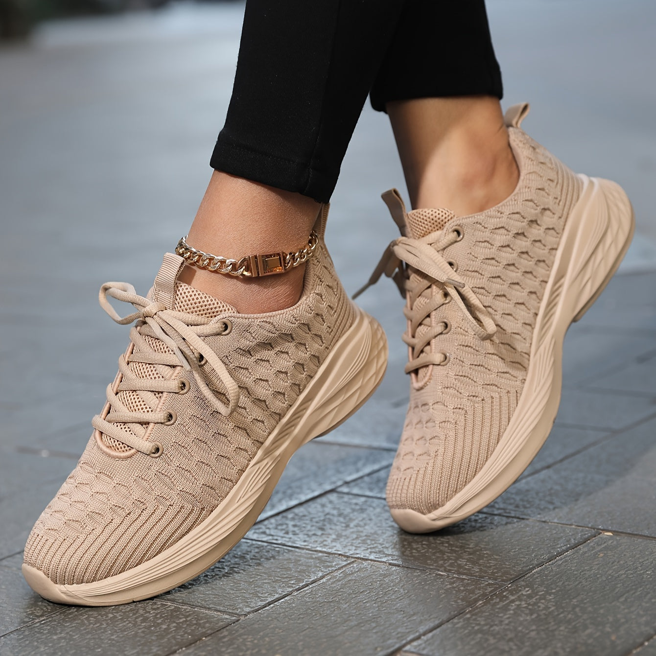 Khaki Orthopädische Sneaker - Lara