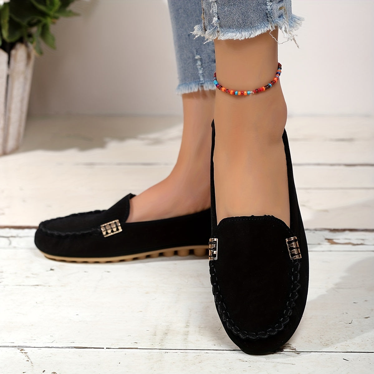 Schwarze Loafers - Emma