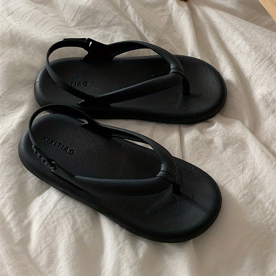 Weiße Flip-Flops mit Knöchelriemen - Bella