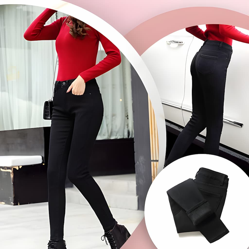 Valeriya | Schwarze Slim Pencil Pants Female Skinny Casual Hose für Frauen