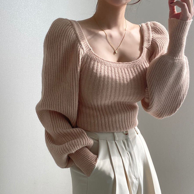 Eleganter Pullover Mit Puffärmeln Für Einen Schicken Und Femininen Look Für Frauen