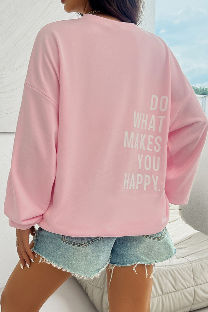 Motivierendes Zitat Rosa Sweatshirt