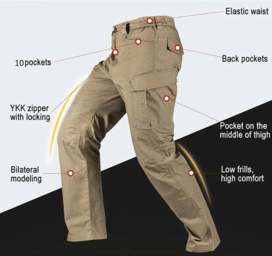 Max - Khaki Tactical Cargo Hose