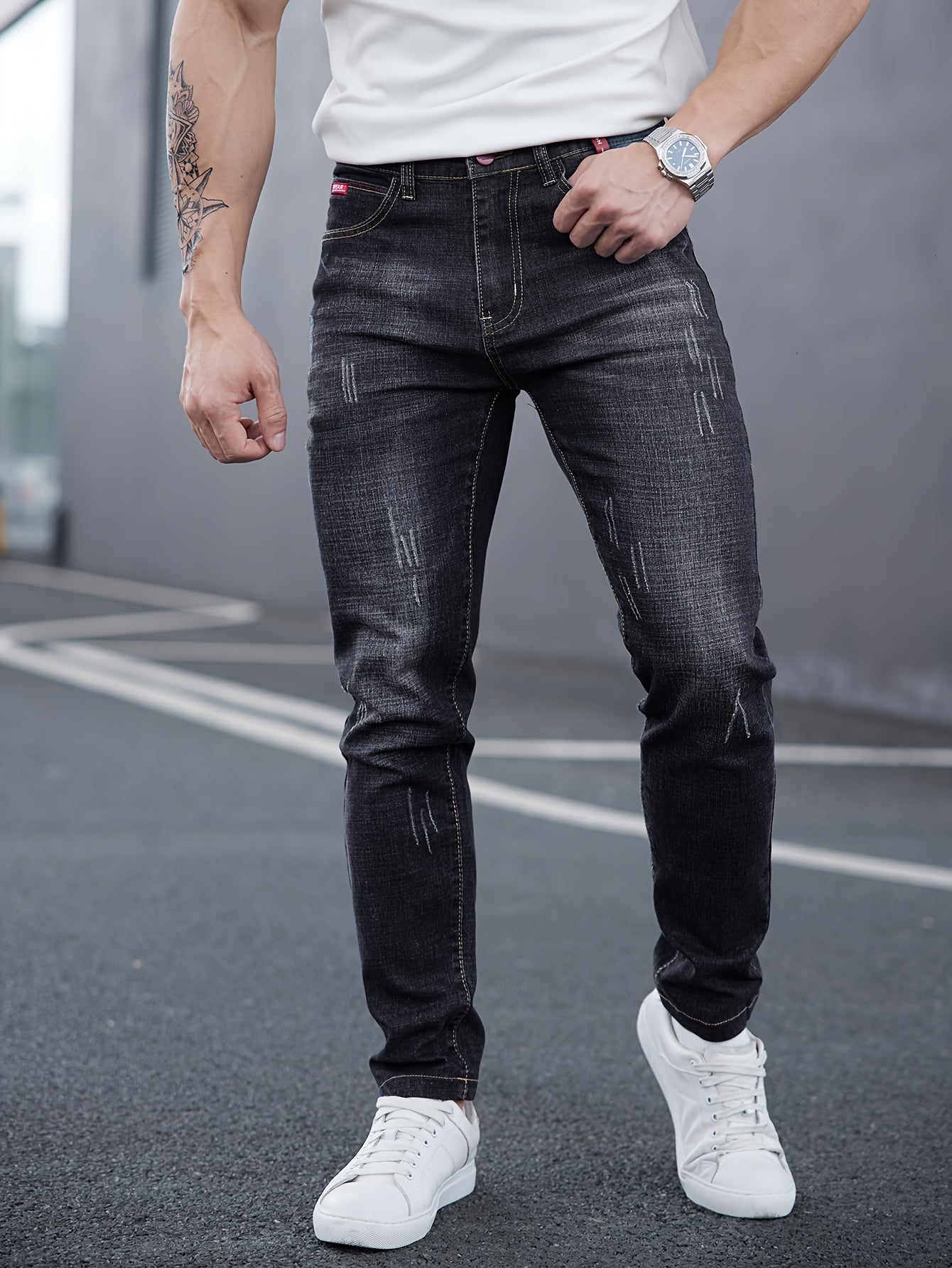 Schwarze Skinny Jeans - Kai