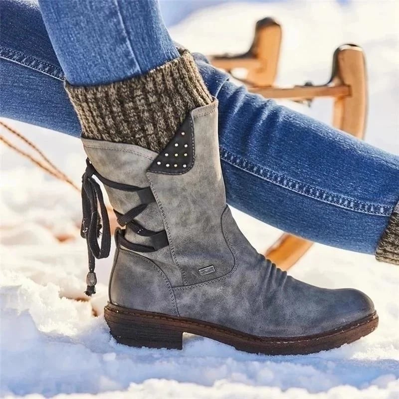 Snowberry - Warme Winterstiefel mit Schleife für Damen