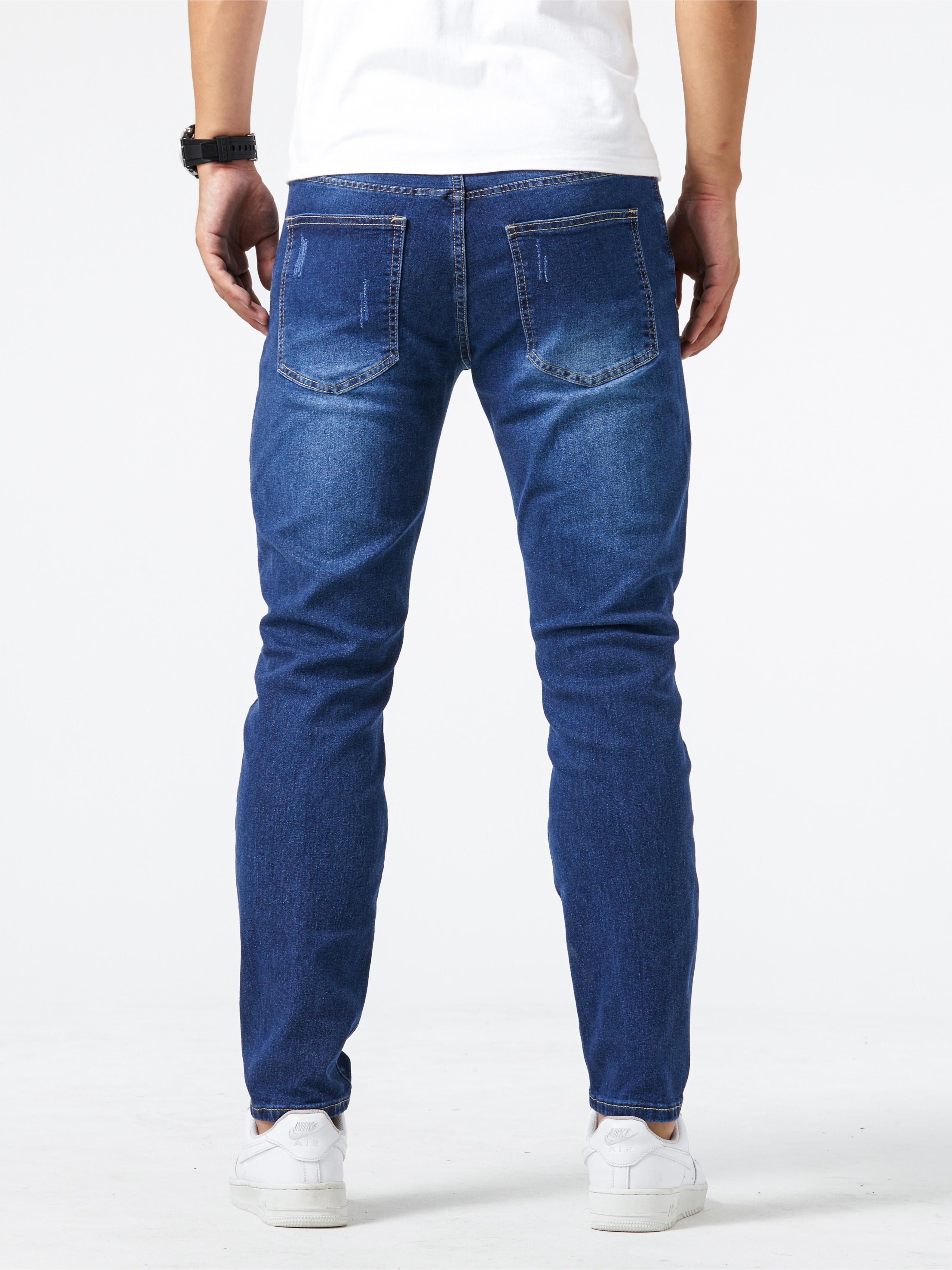 Slim Fit Hohe Stretch Jeans Blau - Lucas