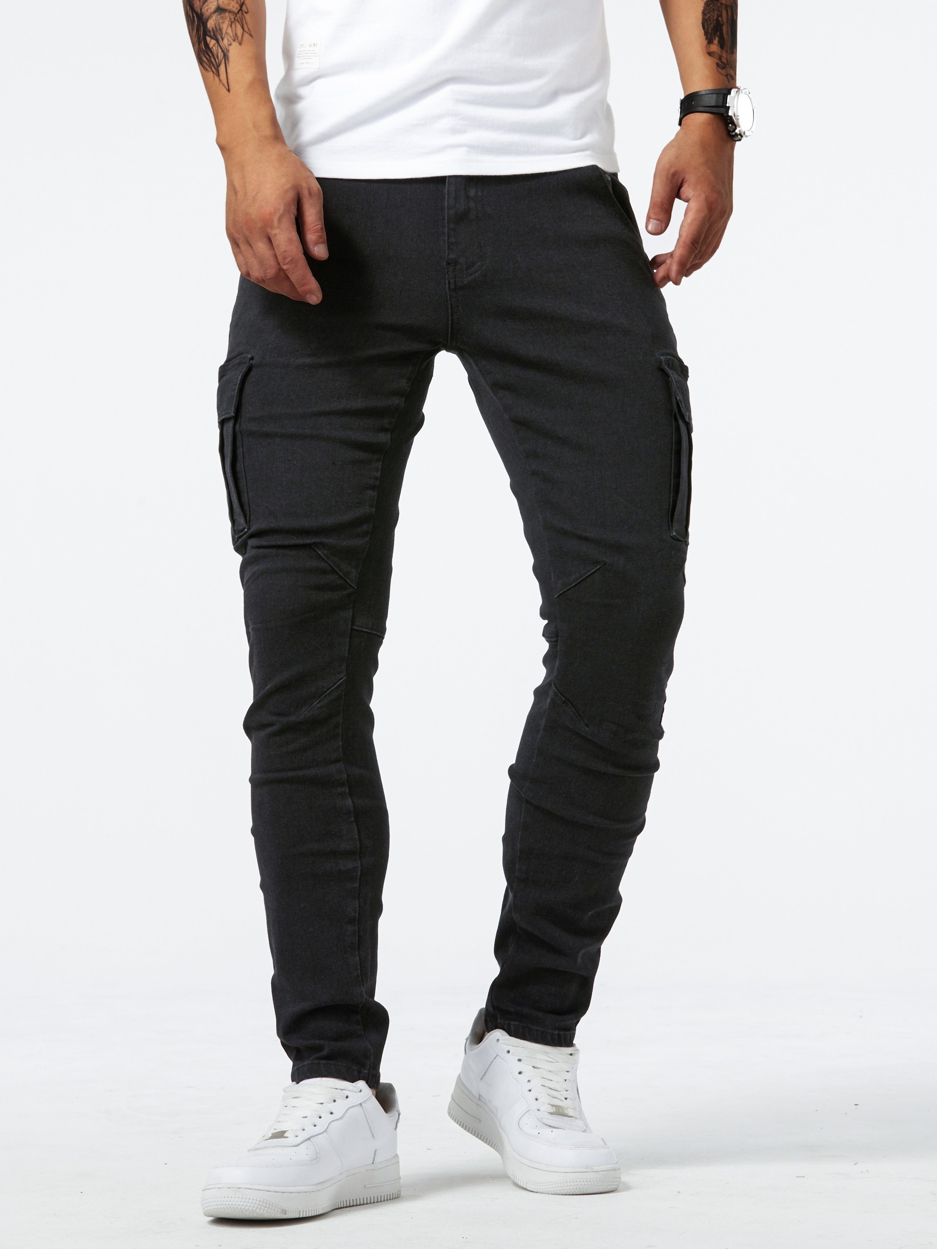 Dunkelgraue Cargo Jeans - Liam