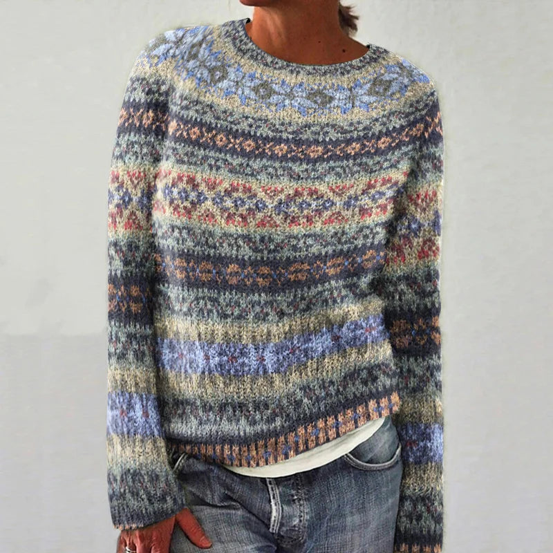 Phoenix | Geometrisch gemusterter Pullover im Vintage-Stil