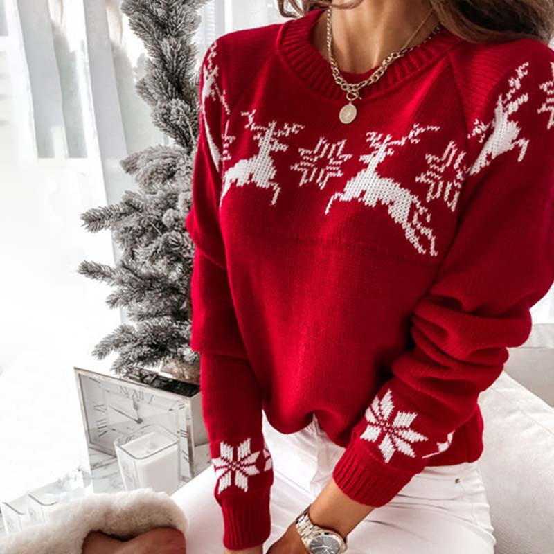 Lässiger Weihnachtlicher Strickpullover