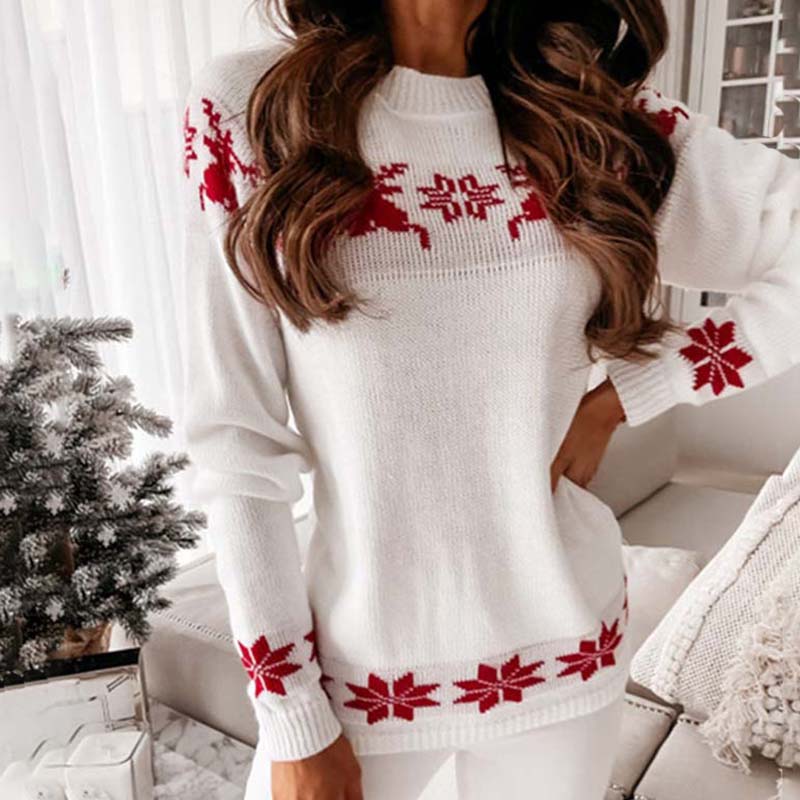 Lässiger Weihnachtlicher Strickpullover