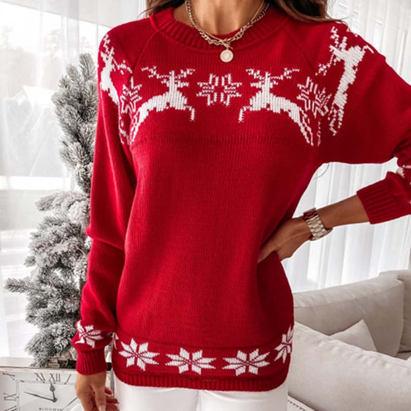 Lässiger Weihnachtlicher Strickpullover