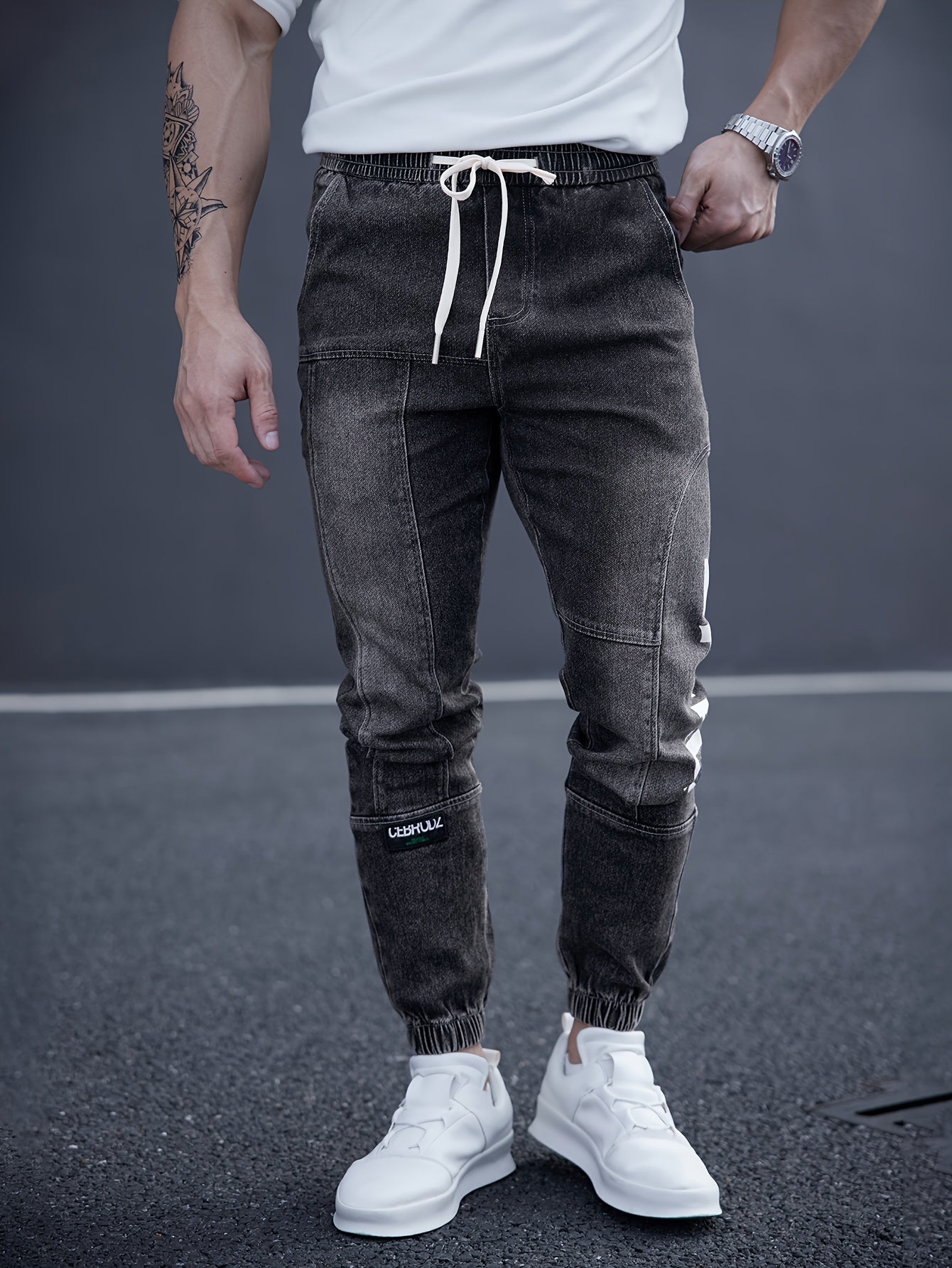 Schwarze Tapered Jeans - Jeroen