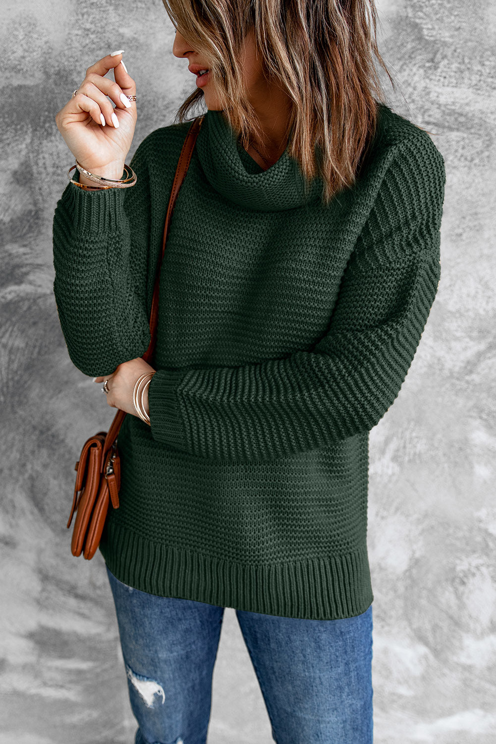 Eleganter Strickpullover mit Spitzen-Detail Für Frauen