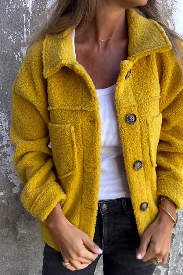 Schicker Lässiger Shearling Mantel Mit Winterwärme Für Frauen