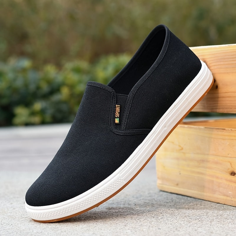 Schwarze Orthopädische Canvas Slip-ons - Sam