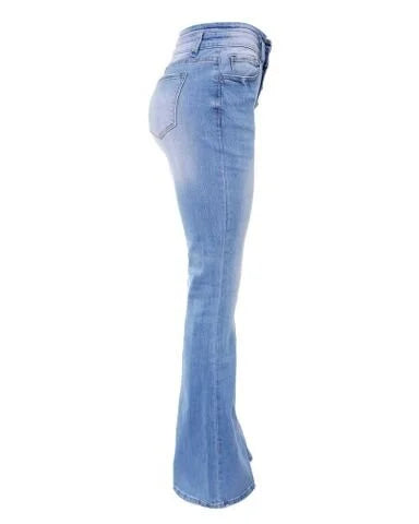 Veronna | Neue Jeanshose mit hoher Taille lässige Denim-Hose für Frauen