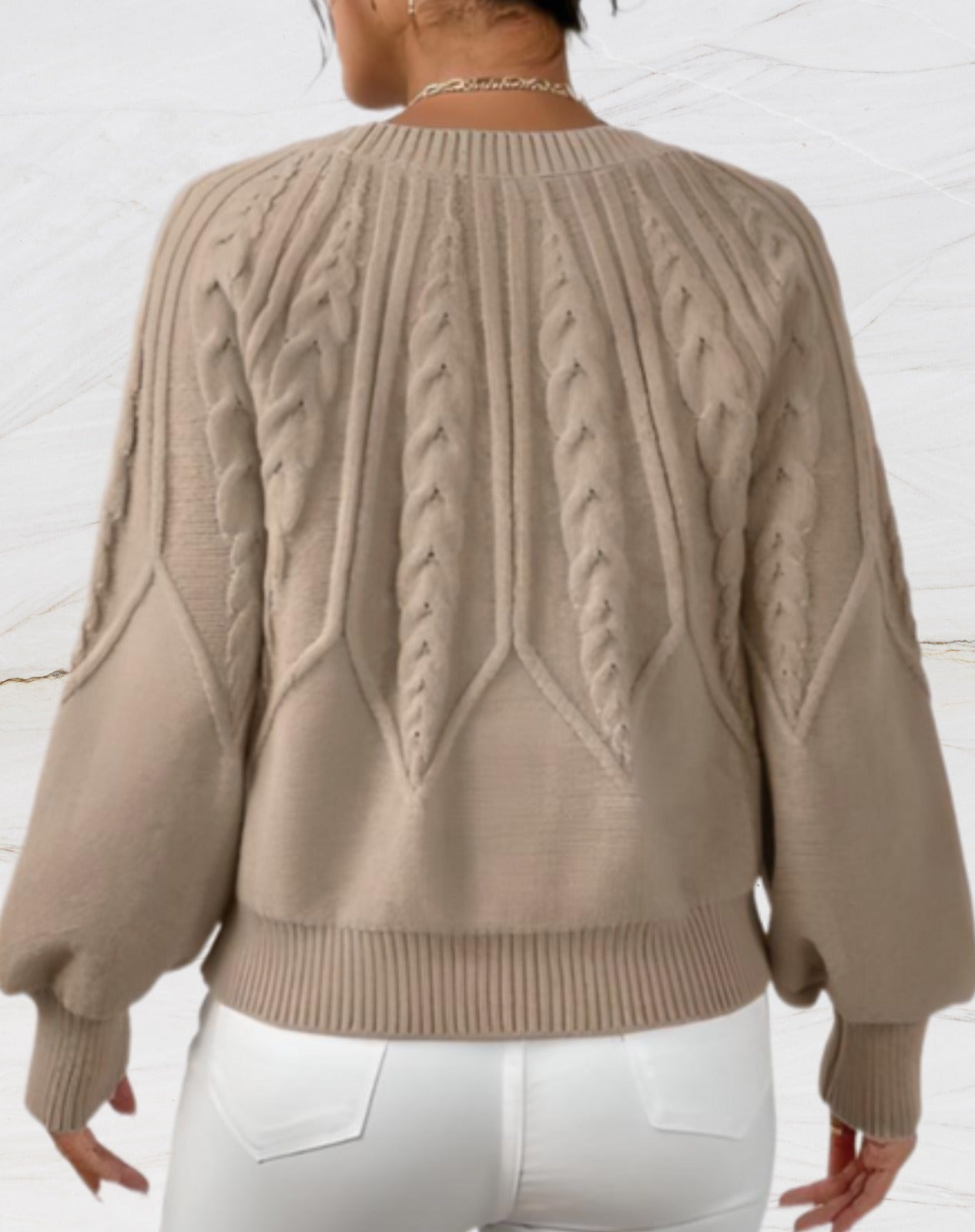 Zeitgemäßer Gemütlicher Strickpullover Für Mühelosen Stil Für Frauen